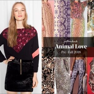 & OTHER STORIES Panthers Mixed Media Animal Print Blouse